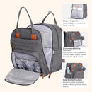 BabbleRoo Extra Large Diaper Bag Backpack, Expandable Baby Bag with Up to 50% More Capacity - Travel Essentials Baby Bag Tote with Changing Pad, Stroller Straps & Pacifier Case - Unisex, Dark Gray by TinyTreasures Baby Boutique