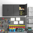 Metal Wall Cabinet,Garage Wall Cabinetwith Handle,Lockable Storage Cabinets Wall Mounted with 2 Doors,Locking Cabinet with Shelves for Basement,Living Home,Black by CozyNest Decor