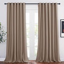 NICETOWN Light Reducing Grommet Curtains - Tripe Woven Textured Soft Curtain Panels for Living Room Window Treatment Drapes for Sliding Door (W80 x L108, Cappuccino, 2 Pieces) by TinyTreasures Baby Boutique
