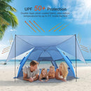 Elegear Beach Tent with Canopy, 1-Second Setup Pop Up Sun Shelter Shade, UPF 50+ UV Protection Silver-Coated Lightweight Portable Beach Cabana by TinyTreasures Baby Boutique