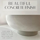 OAKOA Concrete Fruit Bowl for Kitchen Counter - Large Decorative Bowls for Home Decor - Modern Key Bowl for Entryway Table - Pedestal Bowl for Keys by CozyNest Decor