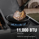 4 Burners Gas Grill with Side Burner, Propane Grill with Wheels and Storage, Outdoor Gas BBQ with Oil Tray and Thermometer for Patio and Party, 49200 BTU by GreenHaven Gardens