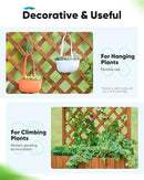 Quictent Raised Garden Bed Wood Planter Box with Lattice Trellis for Vine Climbing Plants Flower Free-Standing, for Patio Garden Indoor Outdoor 25x12x48 in by GreenHaven Gardens