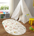 STARUIA Small Kids Rug for Kids Room, 3'x5' Washable Road Rug for Baby Nursery, Non-Slip Car Rugs for Playroom, Tan Traffic Play Mat Soft Fun Rugs for Boys Girls Dorm Toy Room Tent by CozyNest Decor