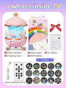 Star Projector for Kids Toys,15 Films Star Lights for Ceiling Projector +15 Sleep Sounds Machine Baby Night Lamp,Remote Timer Cute Pink Nursery Lamp,Exquisite Gifts for Kids Baby Girl Gifts by TinyTreasures Baby Boutique