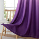 HOMEIDEAS Purple Ombre Blackout Curtains 52 X 84 Inch Length Gradient Room Darkening Thermal Insulated Energy Saving Grommet 2 Panels Window Drapes for Living Room, Bedroom by TinyTreasures Baby Boutique