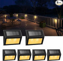 XLUX Solar Lights for Steps Decks Pathway Yard Stairs Fences, LED lamp, Rainproof, Black Metal Housing, 6 Pack by GreenHaven Gardens