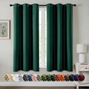 MIULEE Hunter Green Blackout Curtains for Bedroom Living Room 63 Inches Long 2 Panels, Thermal Insulated Room Darkening Drapes Solid Grommet Noise Reduction Emerald Green Christmas Curtains 40x63 Inch by TinyTreasures Baby Boutique