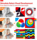 hahaland Baby Books 0-6 Months - 2PCS Infant Toys 0-6m Tummy Time Babies Toy Newborn Toys High Contrast Visual Development Sensory Book Baby Girl Boy Shower Gift by TinyTreasures Baby Boutique
