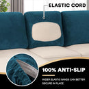 PrinceDeco Sectional Couch Covers Velvet Cushion Covers for Sectional Couch Cushion Covers for Sectional Sofa Separate Sectional Sofa Slipcovers Washable(1 Chaise Back+ 2 Sofa Back,Camel) by CozyNest Decor
