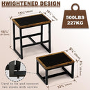 Step Stool for Adults,Holds up to 500Lb,3 in1 Heavy Duty Sturdy Two StepStools for Kichen/Bathroom/High beds, Wooden&Metal Frame, Non-Slip Pads by TinyTreasures Baby Boutique