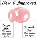 Door Knob Safety Cover for Kids - 5 Pack - Baby Proof Door Knob Covers - Door Locks for Kids Safety Child Proof (Pink) by TinyTreasures Baby Boutique