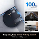 ECOVACS DEEBOT X8 PRO OMNI Robot Vacuum and Mop, 18000Pa, OZMO ROLLER Instant Self-Washing Mopping, 167℉ Hot Water Mop Washing, Auto Cleaning Solution Adding, Hot Air-Drying, Self-Emptying, Black by CozyNest Decor