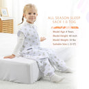 Baby Toddler Sleep Sack with Feet 2.5 TOG Winter, Wearable Blanket with Legs, Toddler Sleeping Sack Long Sleeve (Greystar, 3T-5T) by TinyTreasures Baby Boutique