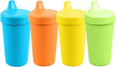 Re-Play Sippy Cups for Toddlers - 10 Oz. Reusable Spill Proof Cups for Kids, Dishwasher/Microwave Safe - Made in USA - Set of 4-3.13" x 6.25" - Spring by TinyTreasures Baby Boutique
