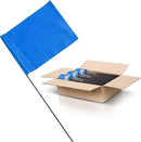 Blue Marking Flags 1000 Pack - 4x5x15 Inch Blue Flags for Yard - Markers For Lawn, Irrigation, Landscaping, Survey & Sprinkler Head Marking by GreenHaven Gardens