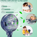 snawowo Mini Handheld Personal Portable Fan, Baby Stroller Fan, Car Seat USB or Battery Powered, with Flexible Tripod Clip on Student Bed Desk Bike Crib Treadmill Camping Traveling(Navy Blue) by TinyTreasures Baby Boutique