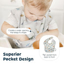Tiny Twinkle Mess Proof Baby Bibs for Eating - Waterproof, Wipeable Bibs - Toddler Bib- Travel Friendly - PFAS, PVC, BPA, Phthalate Free - Baby Food Bib (3 Pack,Dinosaur) by TinyTreasures Baby Boutique