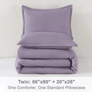 Litanika Grayish Purple Comforter Set Twin/Twin XL Size, 2 Pieces Lightweight Solid Bedding Comforter Set, All Season Fluffy Bed Set (66x90In Comforter & 1 Pillowcase) by CozyNest Decor