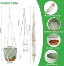 Hanging Planters for Indoor Outdoor Plants, 2 Pack Self Watering Hanging Pot with Drainage Holes, Removable Tray & 2 Kinds of Plant Hangers, 8'' Hanging Flower Pots for Home Garden Decor, Green by GreenHaven Gardens