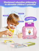 Spanish & English Talking Flash Cards for Toddlers, 510 Sight Words Bilingual Pink Educational Toys for Girls, Autism Sensory Speech Therapy Toys, Española Pocket Vocabulary Learning for Kids by TinyTreasures Baby Boutique