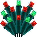 200 Count Red Green Wide Angle LED Christmas Lights, 66 ft Green Wire UL Certified Commercial Grade 5mm Holiday String Light Set (Red & Green) by CozyNest Decor