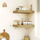 Heimlove Bathroom 12'' Deep Floating Shelves for Wall - Shelf Over Toilet Wall Mounted Farmhouse 24 inches,Rustic Wood Wall Shelves Decor & Storage Set of 1 Oak by CozyNest Decor