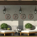 Qunclay 4 Pcs Wooden Wagon Wheel Wall Decor Old Western Wood Boho Wall Art Farmhouse Boho Wagon Wheels Rustic Yard Decor Wood Hanging Decorations for Garden Home Bar Garage (10 Inch) by GreenHaven Gardens