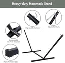 ANOW Outdoor Hammock with Stand 12FT, Heavy Duty Hammock with Steel Stand, Included Detachable Pillow and Pad, 450 LBS Weight Capacity, Gray by GreenHaven Gardens