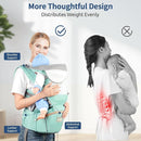 Baby Carrier with Hip Seat, Ergonomic M Position 6in1 Baby Carrier Newborn to Toddler,Head Support and Breathable Mesh Newborn Carrier,Adjustable Baby Holder Carrier for Dad&Mom-Green by TinyTreasures Baby Boutique