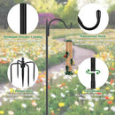 FEED GARDEN Short Shepherds Hooks for Outdoor, 48 Inch Bird Feeder Pole with 5 Prongs Base, Heavy Duty Shepherds Hook Garden Hook for Hummingbird Feeder, Hanging Lantern, Plant Baskets, 2 Pack by GreenHaven Gardens