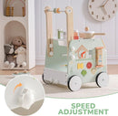 ROBOTIME Baby Walker Push Toy, Adjustable Height & Speed, Prevents Bow Legs, Spring Garden Activity Center with Clock, Shape Sorter, Play Kitchen, and Sink, Ideal Toddler Walking Toy for 10+ Months by TinyTreasures Baby Boutique