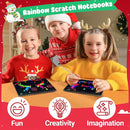 ZMLM Rainbow Scratch Party Favors Kids: Birthday Gifts Toy Bulk Scratch Art Notebook 24 Pack Birthday Goodie Bags Stuffers Girls Boys Art Craft Pad Classroom Prizes School Teacher Supplies (Christmas) by TinyTreasures Baby Boutique