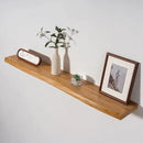 Axeman 48 inch Floating Shelves for Wall - 8'' D Live Edge Rustic Solid Elm Wood Floating Shelves Wall Mounted, Hanging Shelves with Invisible Bracket for Living Room Bedroom Kitchen, Natural by CozyNest Decor