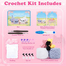 Crochet Kit for Beginners - 2PCS Kitty Crochet Kit with Step-by-Step Video Tutorials, Crochet Starter Kit for Adults and Kids, Learn to Crochet Cat, Beginner Crocheting Kit Easy Peasy Yarn by TinyTreasures Baby Boutique