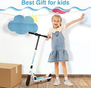 Caroma Electric Scooter for Kids Ages 6-12,150W/180WMotor,10 MPH Max Speed & 7 Miles,Colorful Lights,Adjustable Height & Speed,LED Display,Foldable Kids Electric Scooter 132 Lbs Max Load,Idea Gift by TinyTreasures Baby Boutique