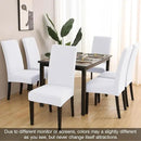JQinHome 6 Pcs Dining Chair Slipcover,High Stretch Removable Washable Chair Seat Protector Cover for Home Party Hotel Wedding Ceremony (White) by CozyNest Decor