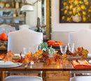 DearHouse 2 Pack Fall Maple Leaf Garland - 5.9Ft/Piece Hanging Vine Artificial Autumn Foliage for Thanksgiving, Home, Wedding, Fireplace, Party, Christmas Decor (Light Orange) by CozyNest Decor