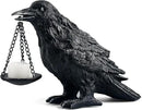 Raven Gothic Home Decor Fake Crow Light Holder Raven Lamp Tealight Candle Holder Resin Raven Statue Wearing Silver by CozyNest Decor