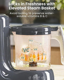 GROWNSY Baby Food Maker with Steam Basket, One Step Baby Food Processor Steamer Puree Blender Grinder Mills Machine, Auto Cooking Grinding and Sterili-zing for Healthy Homemade Baby Food, Dark Grey by TinyTreasures Baby Boutique