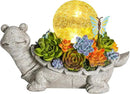 Afirst Solar Garden Turtle Statues with Succulent Outdoor Resin Figurine Solar Lights Decorations,Tortoise Statue for Lawn, Patio, Balcony, Yard Ornament by GreenHaven Gardens