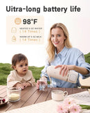 Portable Bottle Warmer for Travel - Fast Heating Breast Milk & Formula Warmer with 16,000mAh Battery, 17oz Milk Warmer for Baby on The Go,Baby Bottle Warmer for Car, Airplane（Clouds） by TinyTreasures Baby Boutique