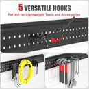 Garage Tool Organizer Wall Mount 48 inches with 10 Adjustable Heavy-Duty Hooks, Garage Organization, Garden Tool Storage Rack for Garage, Yard, and Shed, Holds Up to 400 lbs by GreenHaven Gardens