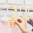R HORSE Wooden Baby Closet Dividers - 8Pcs 3D Coquette Pink Bow Baby Closet Organizer Double-Sided Newborn Clothes Size Hanger Dividers Nursery Birthday Gift for Boy Girl (0-24 Months) by TinyTreasures Baby Boutique