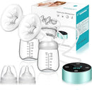 Electric Breast Pump, Breast Pump Electric Breastfeeding Pump 3 Modes 10 Levels Dual Rechargeable Nursing Double Breast Milk Pump Massage with Touchscreen LED by TinyTreasures Baby Boutique
