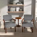 Accent Chair, PU Leather Oversized Living Room Chairs with Soft Seat and Armrests, Armchair for Bedroom, Dinning, Reading and Waiting Rooms (Leather Gray) by CozyNest Decor