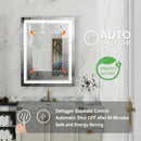 WELLFOR LED Bathroom Vanity Mirror 28 x 36 Inch, Lighted Anti-Fog Dimmable Mirror, IP44 Waterproof Wall Mounted Makeup Mirror, Packed with US Standard Plug and Touch Switch, (Horizontal/Vertical) by CozyNest Decor