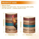Flickering Flameless Candles, Rooster LED Candles with Remote Timer, Set of 2 Battery Operated Candle for Valentine Wedding Birthday by GreenHaven Gardens