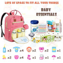Baby Diaper Bag Backpack, Travel Diaper Bags for Babys Girl Boy Large Capacity Baby Bag Backpack for Women Pink by TinyTreasures Baby Boutique