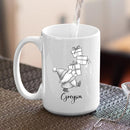Cute Gnome With Box Accent Mug Cup Gift, Personalized Choose Name Gnome Ceramic Teacup 11 Oz 15 Oz, Unique Coffee Mug Gift For Gnomes Lover Kids Child Birthday, Custom Gnomes White Travel Mugs Gifts by TinyTreasures Baby Boutique